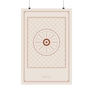 Lattice — Art Deco Pattern Print | Terracotta & Cream Wall Art