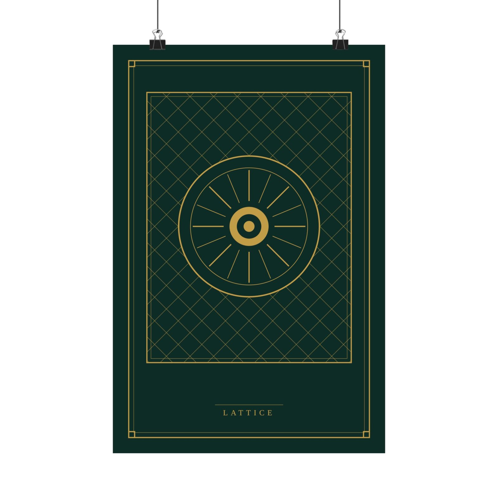 Lattice — Art Deco Pattern Print | Emerald & Gold Wall Art - Image 5