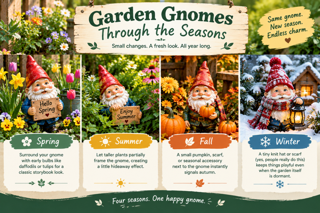Garden Gnomes Through the Seasons