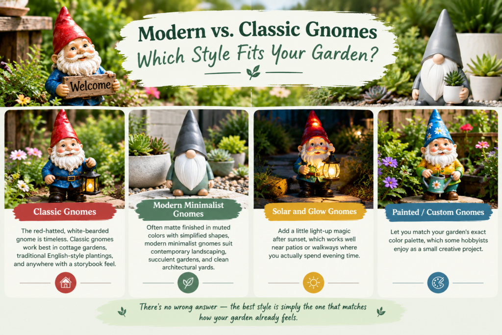 Modern vs. Classic Gnomes — Which Style Fits Your Garden