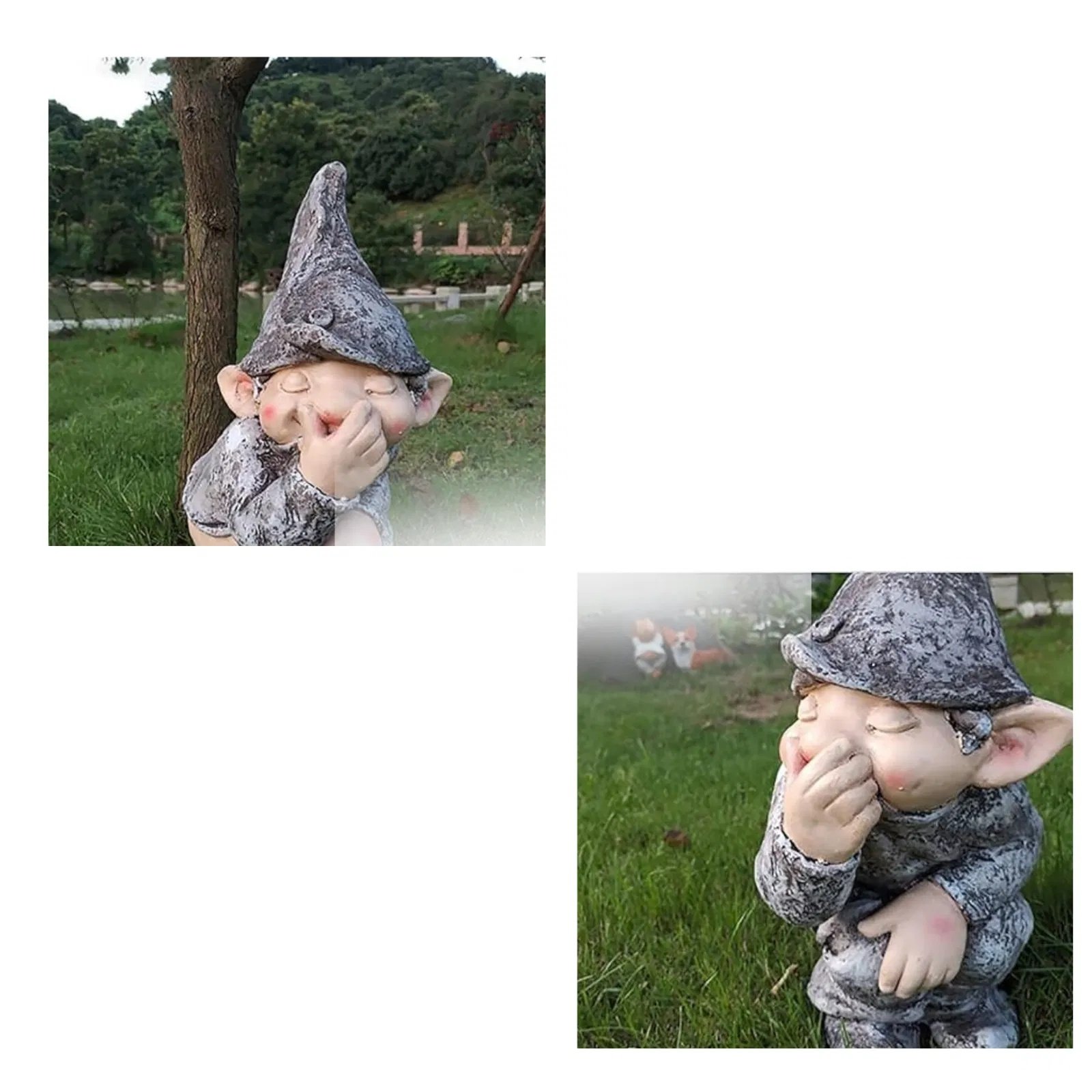 Pooping Naughty Gnome Miniature Resin Statue - Funny Garden Ornament - Image 5