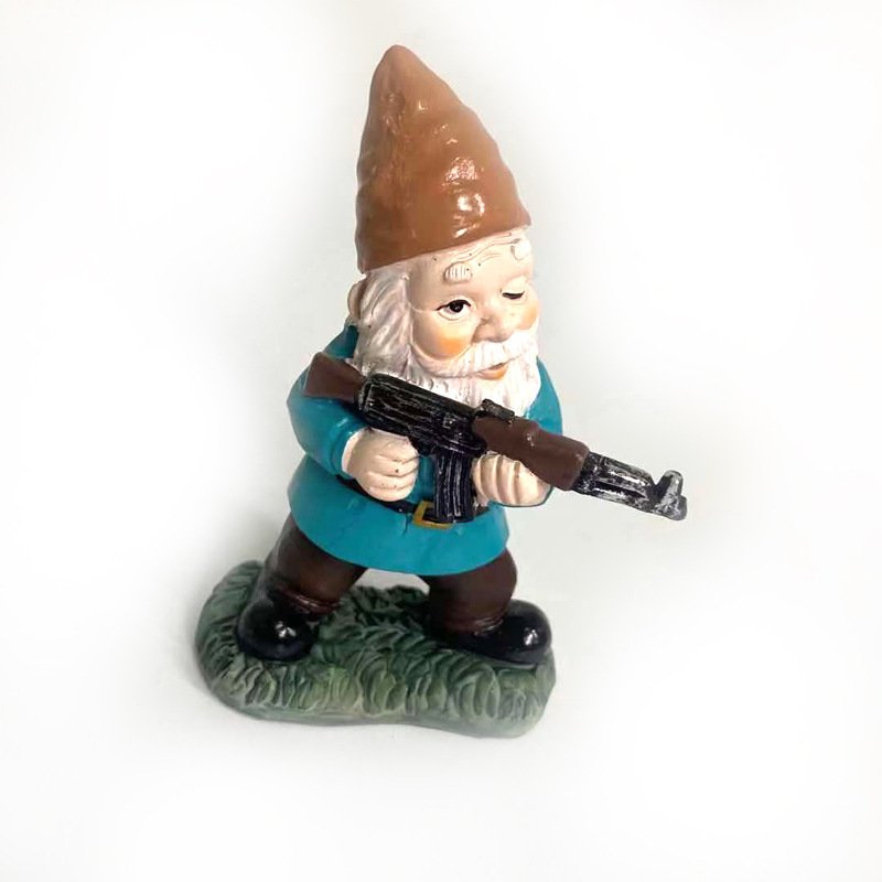 Hand-Painted Resin Cartoon Garden Gnome Statue - Image 4