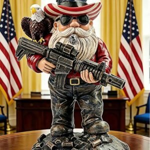 4.8 Inch Military Gnome Figurine, Tabletop Garden Gnome Decoration, Patriotic Soldier Ornament And Gift For Men