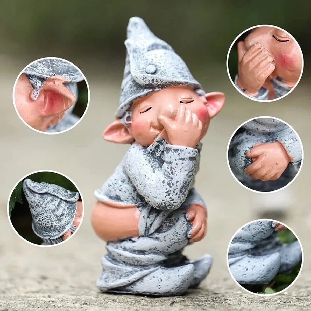 Pooping Naughty Gnome Miniature Resin Statue - Funny Garden Ornament - Image 9