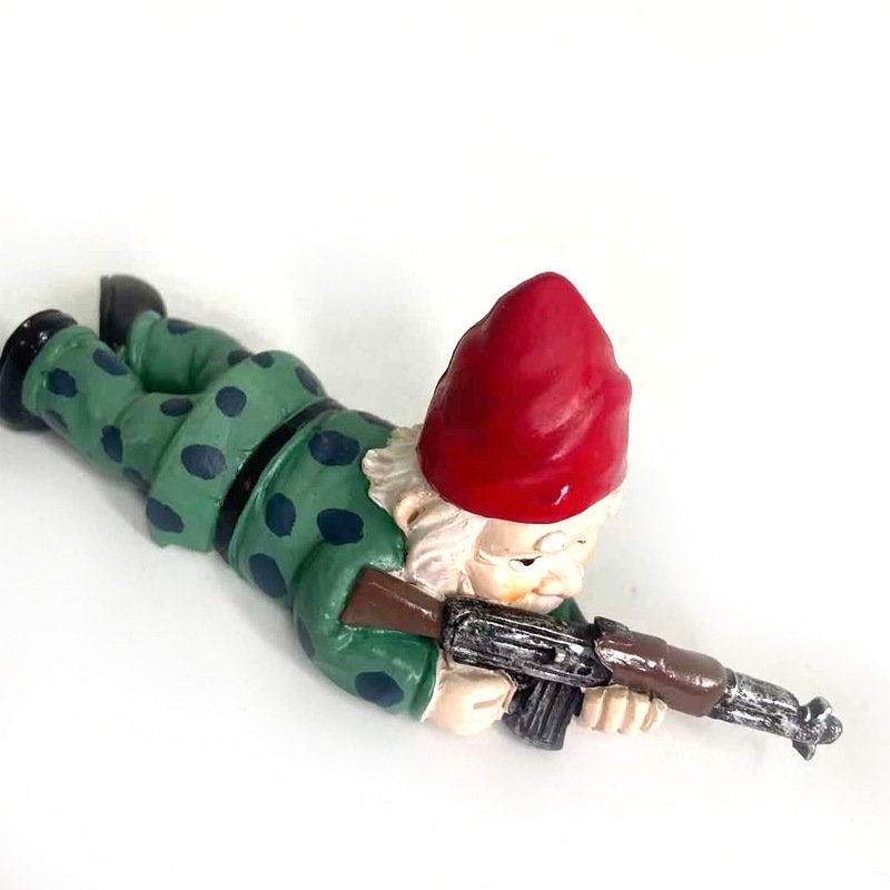 Hand-Painted Resin Cartoon Garden Gnome Statue - Image 7