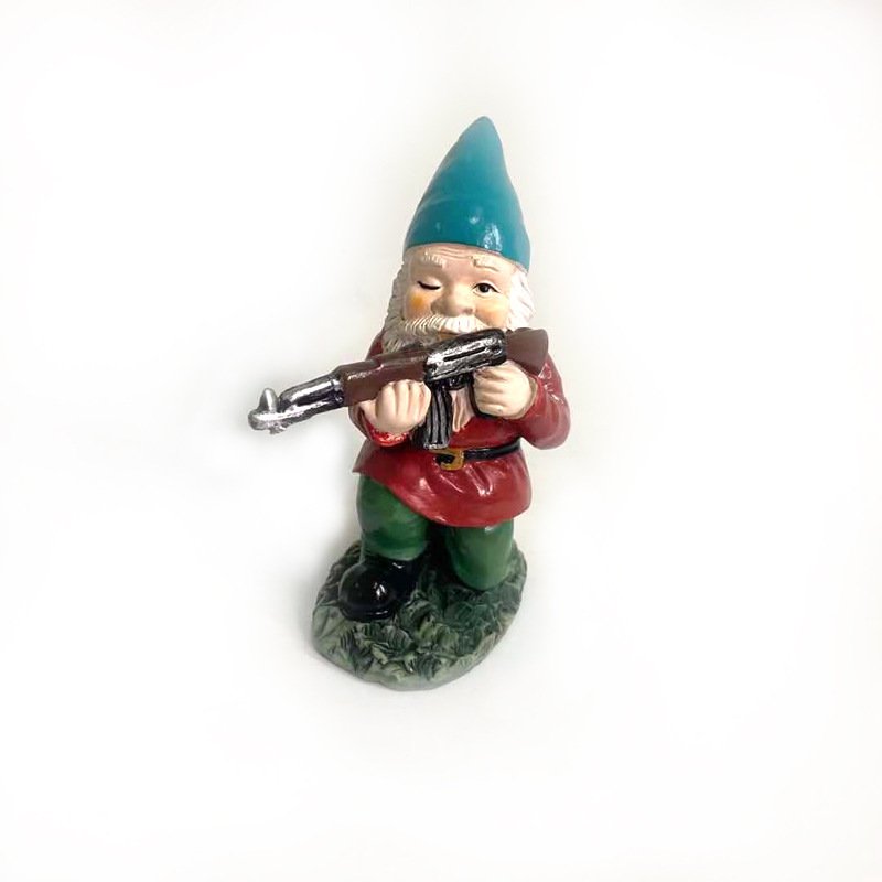 Hand-Painted Resin Cartoon Garden Gnome Statue - Image 5